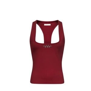 AREA racer back tank Burgundy Red Legging Size Medium